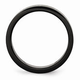 Stainless Steel Black IP-Plated Roman Numerals Engravable Wedding Band